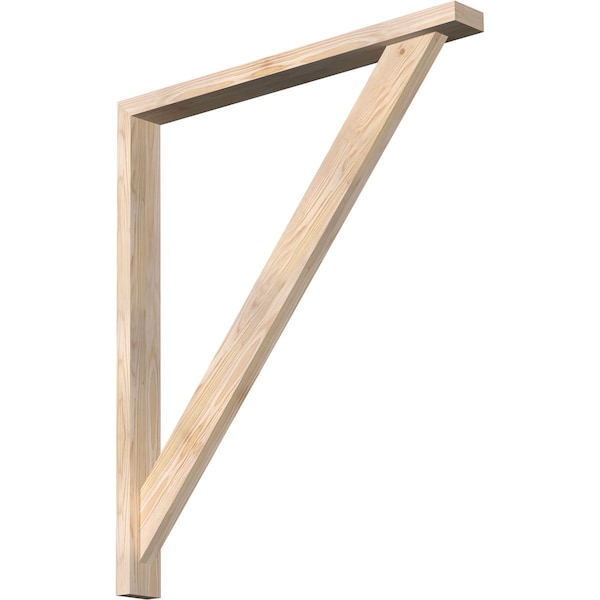Ekena Millwork Traditional Block Smooth Bracket w/ Offset Brace, Douglas Fir, 3 1/2"W x 34"D x 40"H BKT0402X34X40TRA05SDF - main